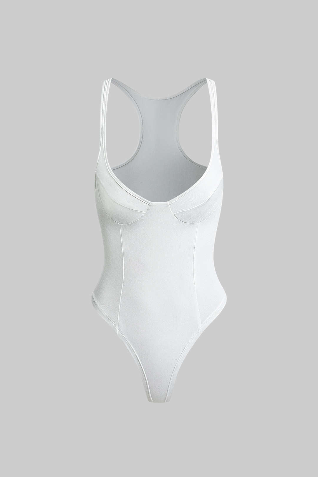 Basic Katı Derin V Yaka Büstiyer Bodysuit