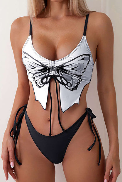 Kelebek Desenli Bikini Takımı