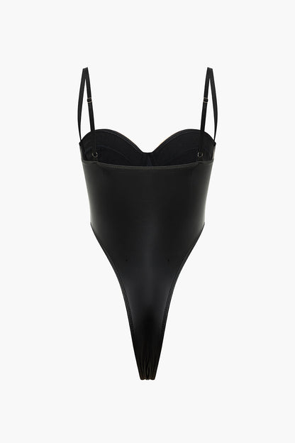 Solid Slip Büstiyer Bodysuit