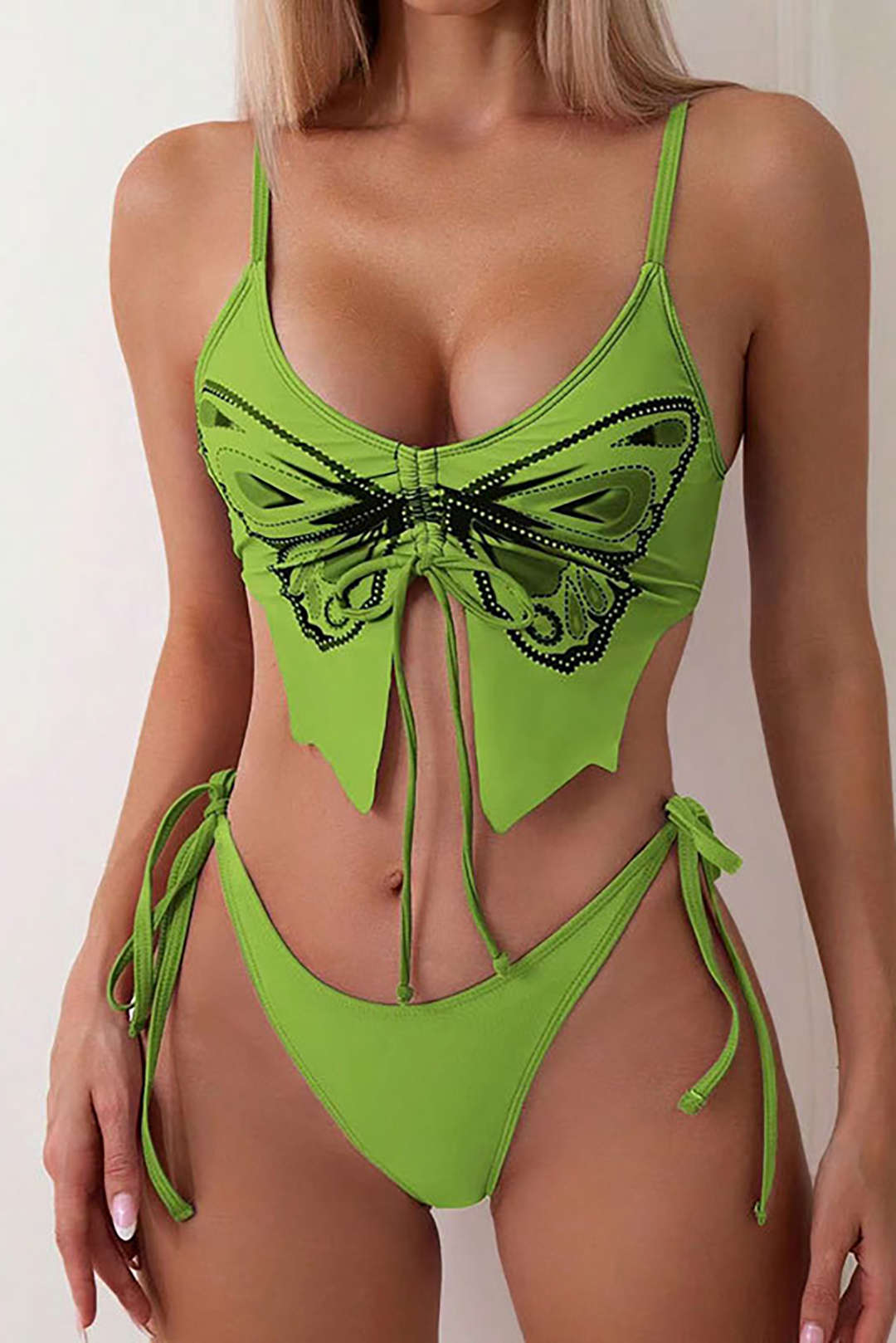 Kelebek Desenli Bikini Takımı