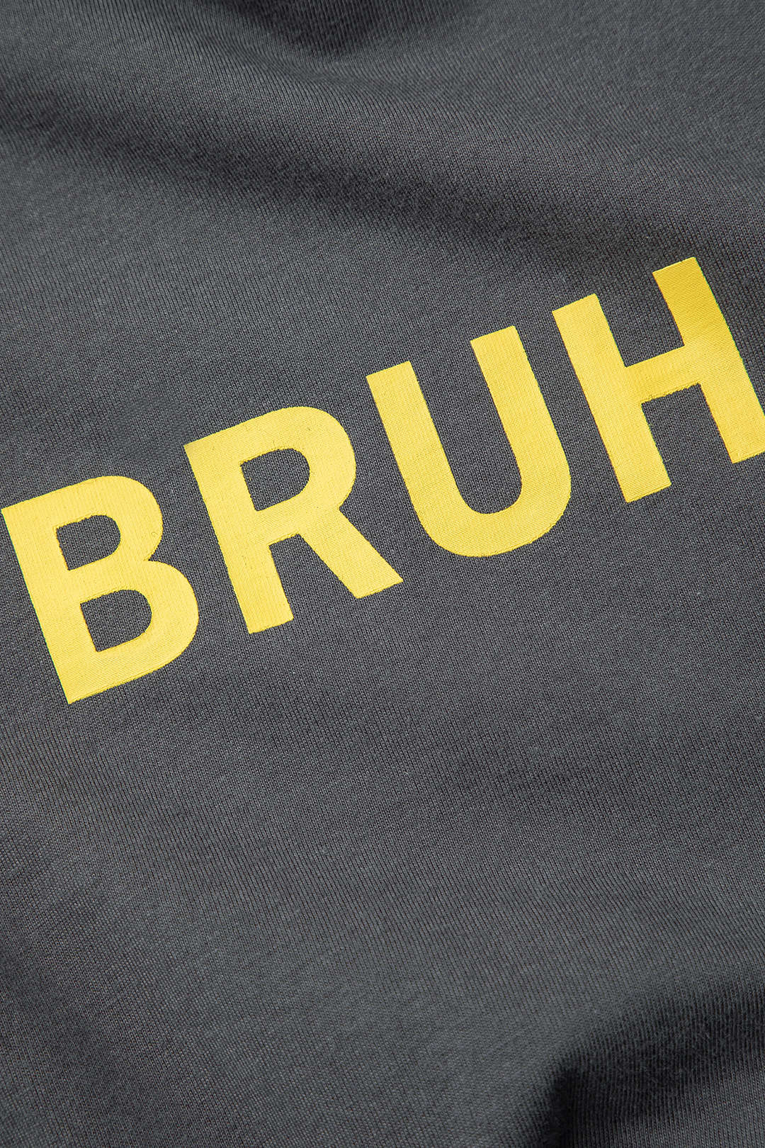 Bruh Desenli Kolsuz T-Shirt