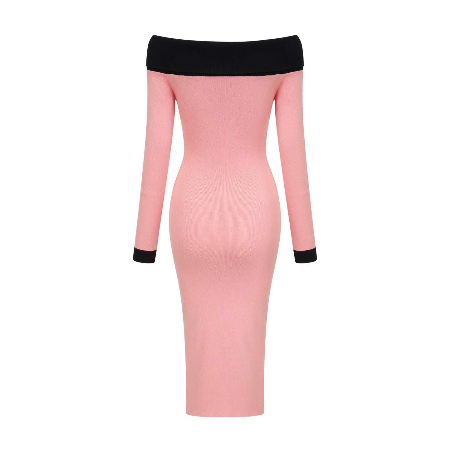 Carine Pembe Midi Elbise