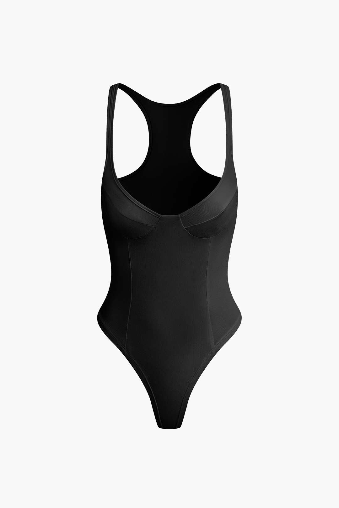 Basic Katı Derin V Yaka Büstiyer Bodysuit